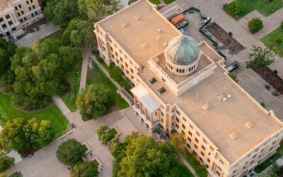 Aerial of Texas A&M University campus